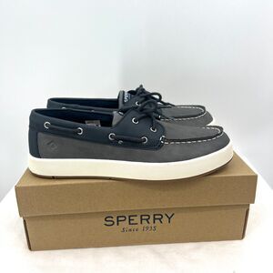 New Sperry Top-Sider SC Cruise Boat Shoes Boys 6 M Navy Grey Sneakers